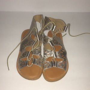 Silver kids sandals